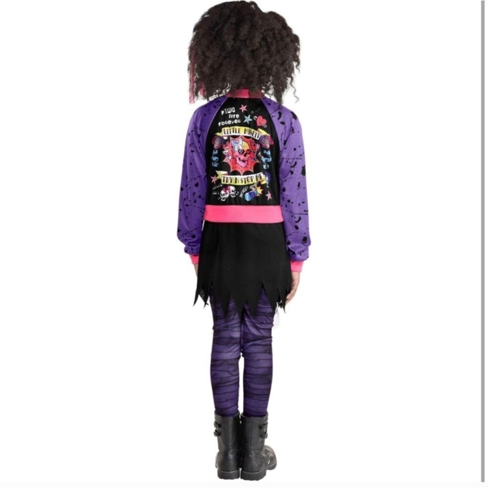 PUNK ZOMBIE Girls Purple Halloween Costume Kit - Picture 2 of 7